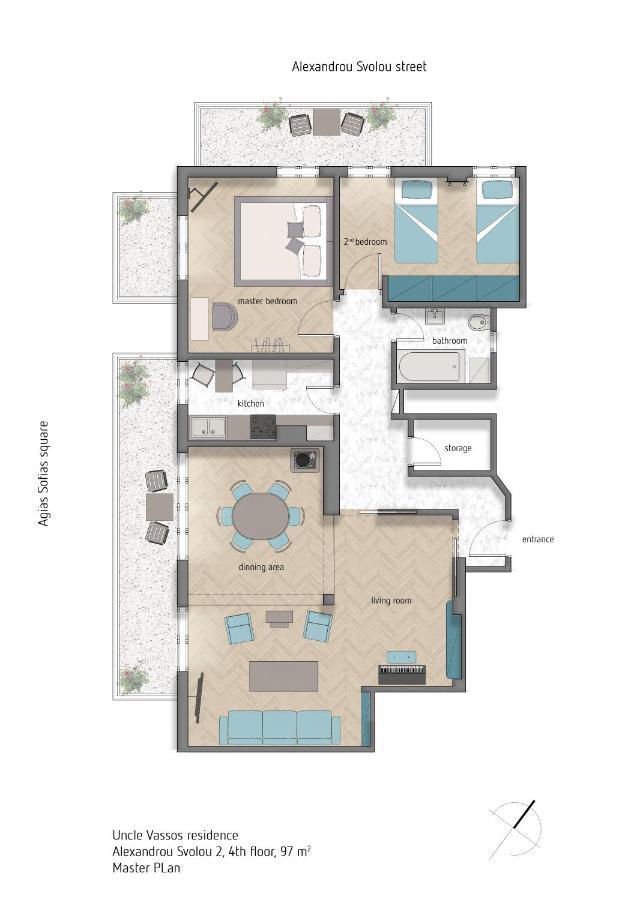 Deluxe Residence Uncle Vassos Салоники Экстерьер фото